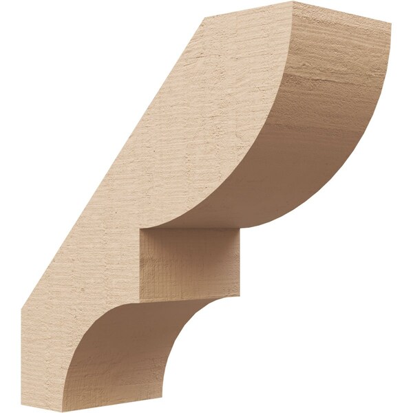 Ekena Millwork 3-inch W x 8-inch D x 8-inch H Ridgewood Rough Cedar Woodgrain TimberThane Knee Brace, Primed BRCUR03X08X08RIDRCPR - main